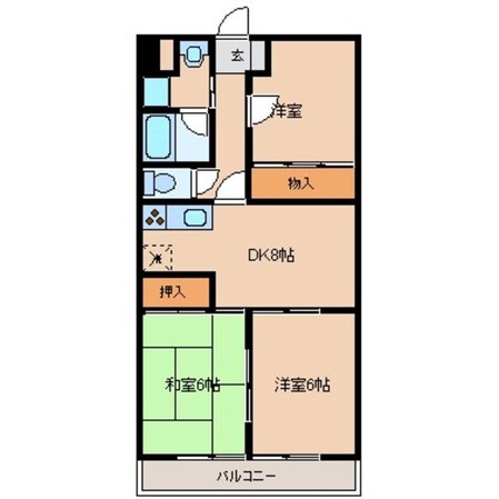 クレスト中島の物件間取画像